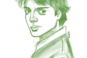 do monocolor  digital illustration pencil sketch