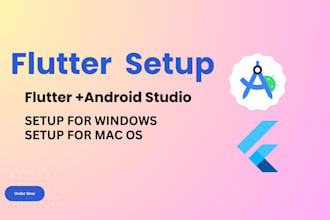 setup flutter with android studio and  emulator