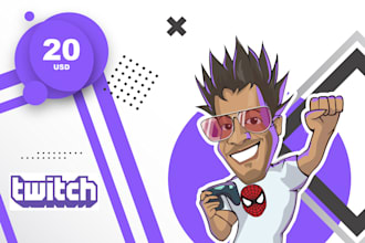 draw your cartoon  avatar for your twitch