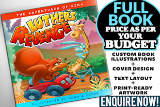 create custom book illustrations and make print ready files