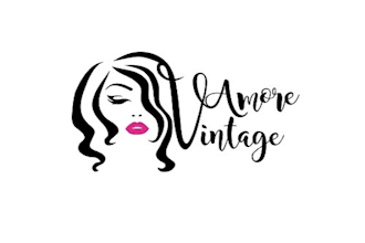design clean silhouette logo for v amore vintage
