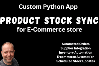 create a custom app for scheduled inventory stock sync and supplier orders