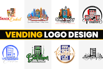 design a unique vending machine logo for your business