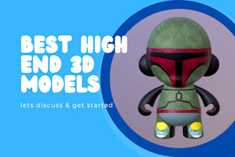 do high low poly 3d model and character for print and games