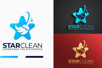 create a professional cleaning company logo design for your business