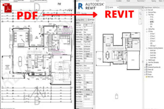 convert PDF or cad drawings into revit bim model