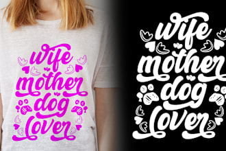 design custom typography t shirt design