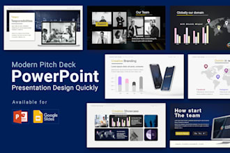 design a powerpoint pitch deck presentation quickly and professionally