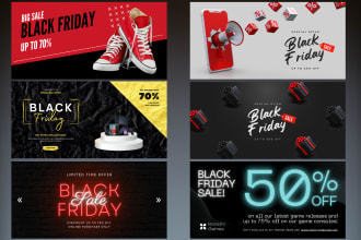 design professional black friday banner, christmas or any social media banner