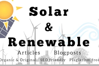write a blog post or articles on solar wind hydrogen or hybrid energy