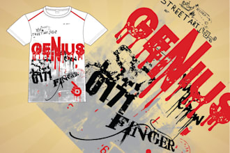 create an amazing, trendy, typography, custom t shirt design