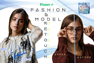 do high end beauty skin retouching image  photoshop work