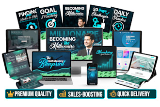 design digital product mockup, 3d ecover bundle,online course bundle mockup