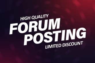 do 20 posts on your forum