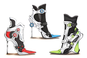 make a unique fantasy futuristic nft shoe design