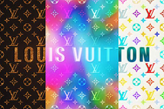 design a custom louis vuitton monogram banner