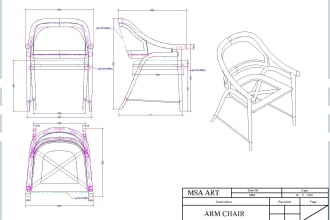 design furniture with engineering drawing using 2d and 3d autocad