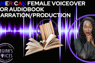 narrate and produce your audiobook in female american voice