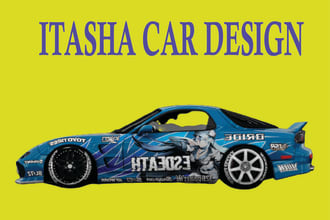 wrap design livery racing car and itasha design car