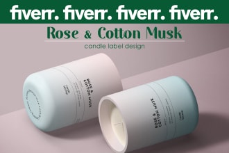 create candle label design and packaging design