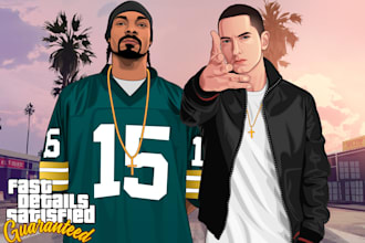 draw your photos into gta artwork style in 24hours