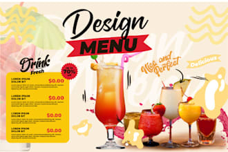 design cafe menu book using canva