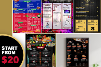 design food flyer and restaurant menu
