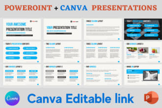 design modern powerpoint and canva presentation slides and ppt presentation