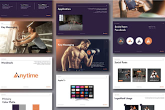 be designing brand logo and brand identity style guide with branding guidelines