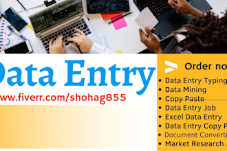 do data entry typing work and data entry