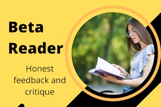 beta read, edit and critique your book