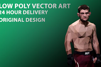 create low poly vector potrait