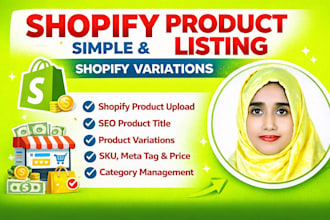 do shopify product listing, shopify product upload, shopify SEO listing