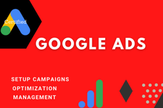 setup, manage optimize google ads and search ads