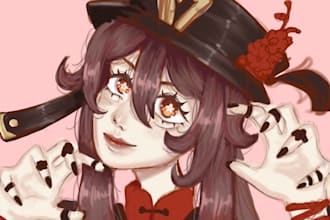 draw anime fanart illustration commissions