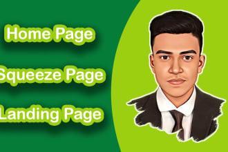 build wordpress homepage landing page or squeeze page