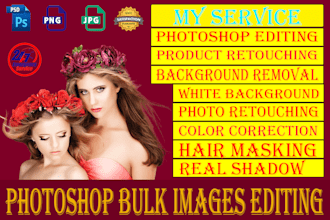 photoshop bulk images editing, background removal