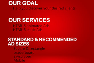design an HTML 5 animated and static advertisement