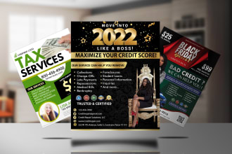 design online  instagram post flyer for credit repair, tax, business, and event