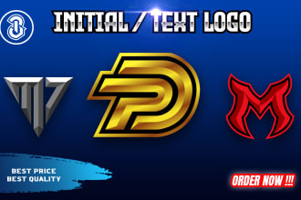 design initial esport logo for gaming team, youtube, twitch