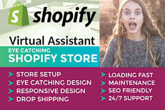 be your shopify virtual assistant and shopify store manager