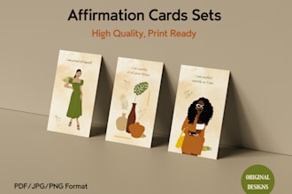 design affirmation and motivational cards for your business
