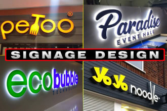 do 3d letter signage design led board back, front light board any signage design