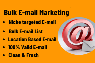 provide niche targeted bulk verified clean and fresh email list