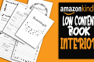 create a low content KDP book interior for amazon kdp