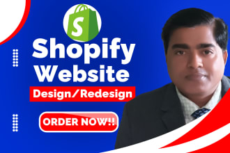 design redesign shopify website or shopify store