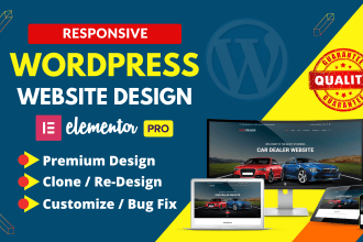 develop wordpress website or landing page, online store as elementor pro expert