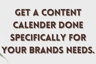 create a content calender