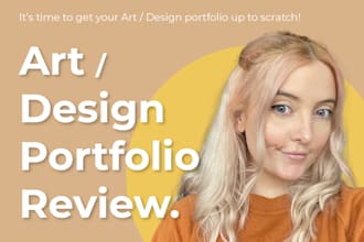 review your art school or graphic design portfolio