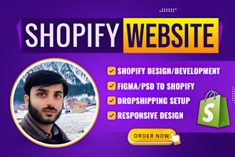 develop shopify website, shopify dropshipping store